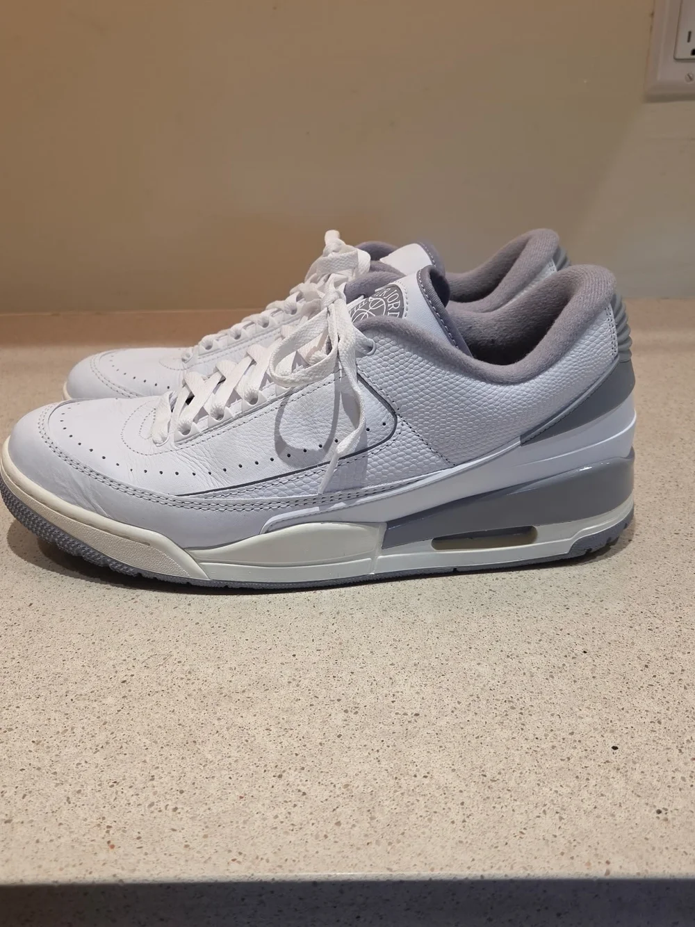 Jordan 2/3 'White Cement Men’s White and Light Gray Low-Top Sneakers